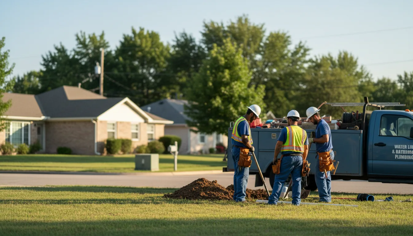 Residential water line and bathroom plumbing service in Trenton, ND